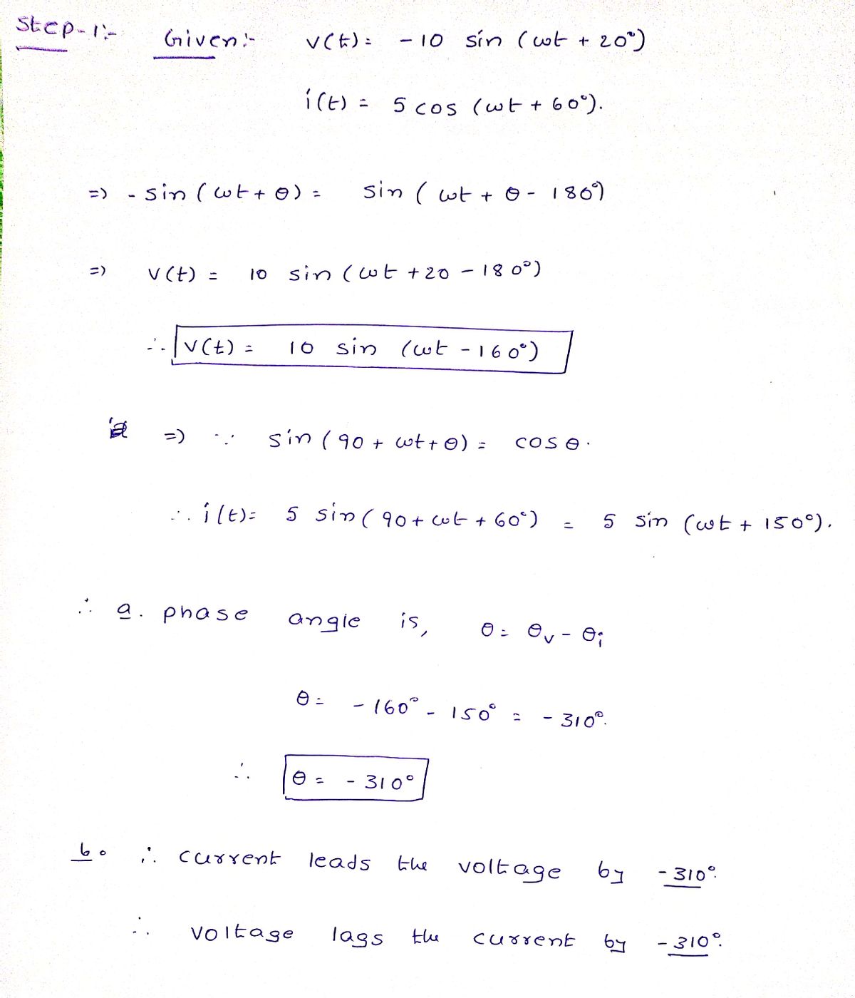 Electrical Engineering homework question answer, step 1, image 1